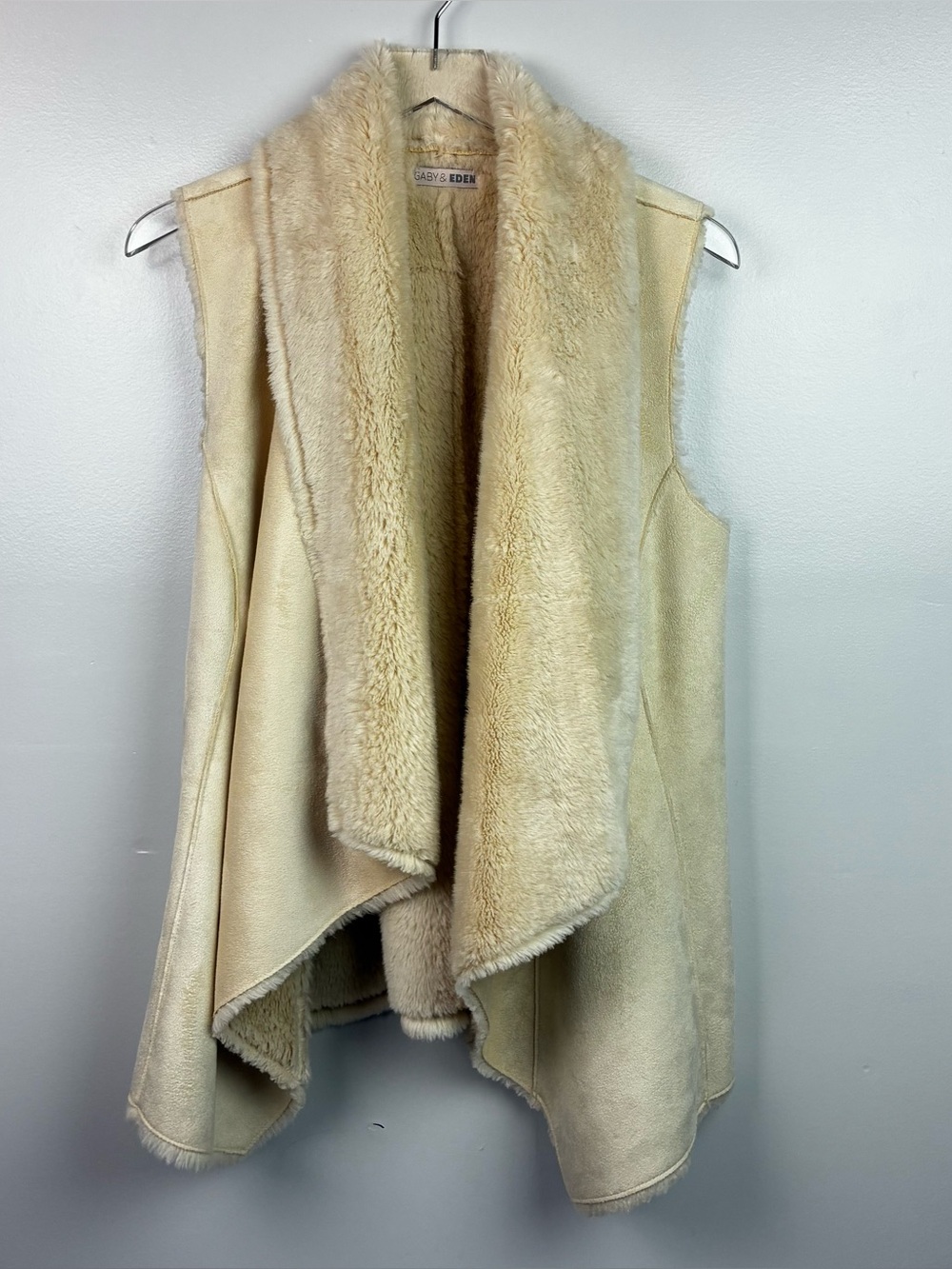 Gaby & Eden Faux Sheepskin & Fur Vest